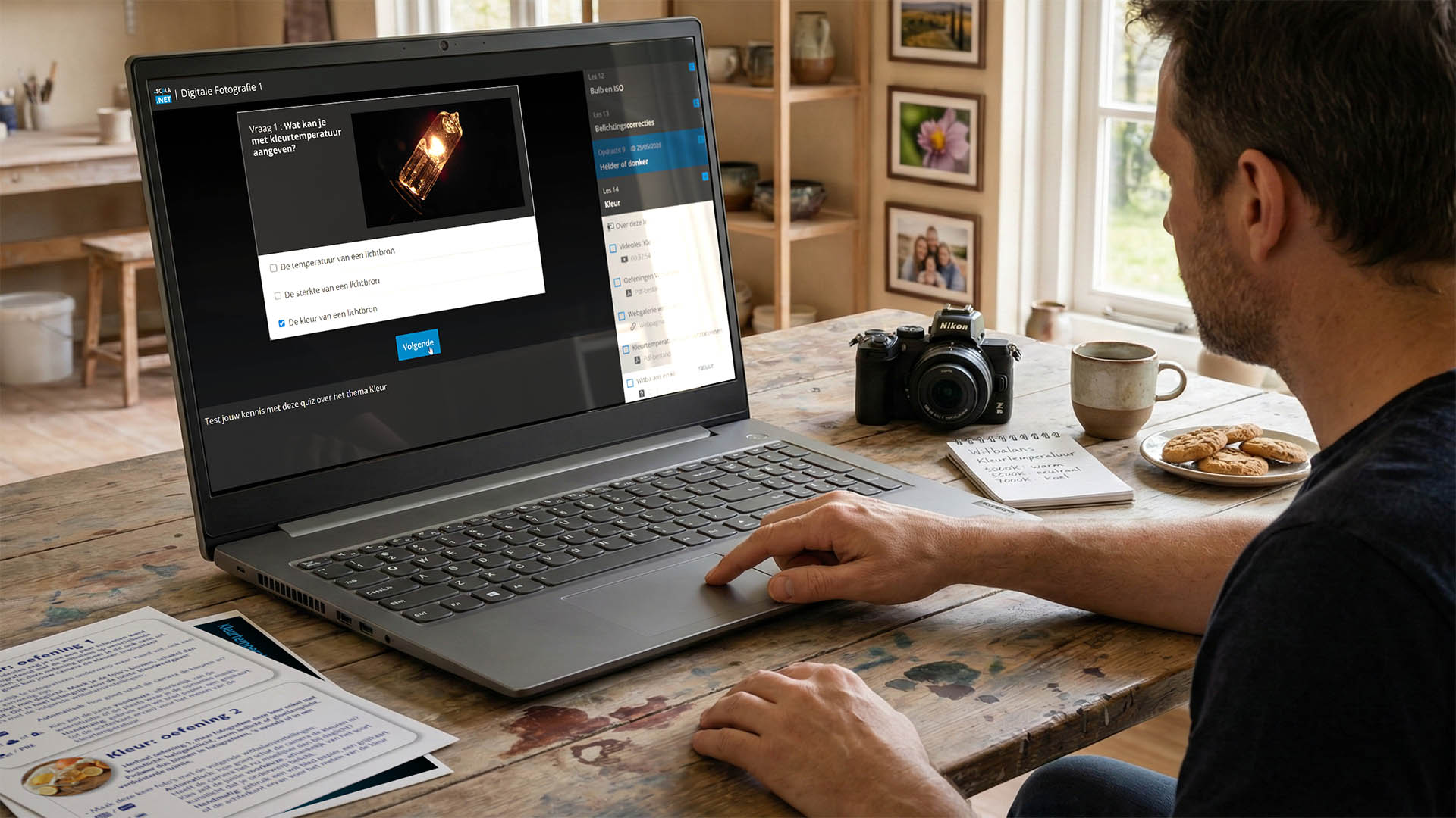 Online cursus digitale fotografie: Elektronische leeromgeving